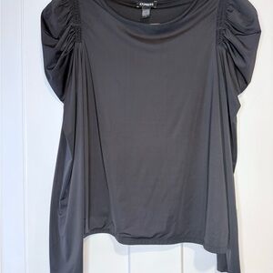 Express Women's Charcoal Long Sleeve Top